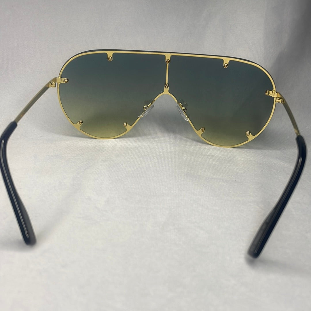 Blue 2 Tone Aviator Sunglasses