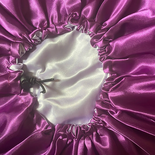 Purple Satin Bonnet